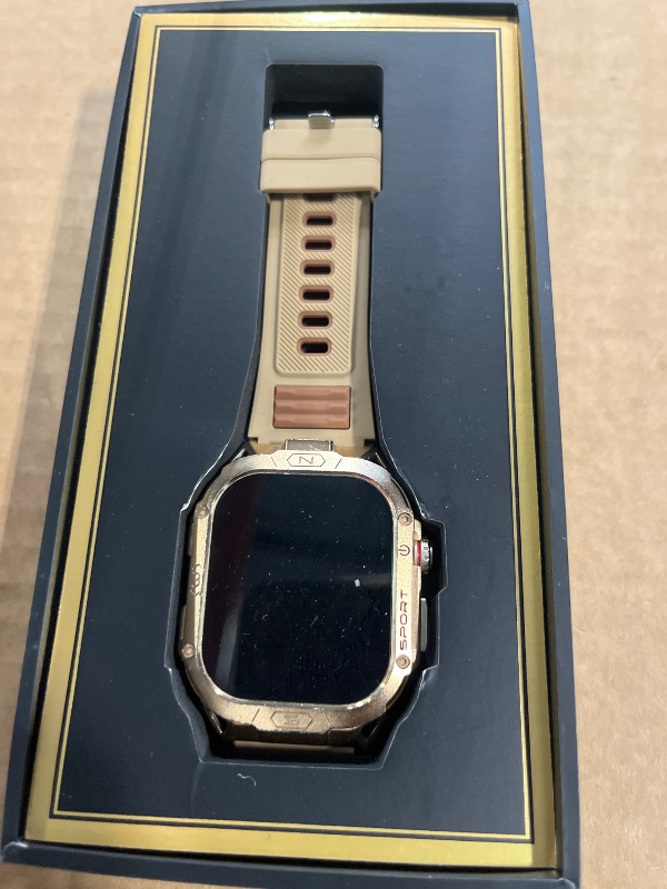Photo 1 of **UNTESTED**
SOUYIE Military Grade Smart Watches for Men LED flashlight, Blood Pressure/Heart Rate/SpO2/Sleep, 500mAh Large capacity battery, Waterproof Rugged Fitness Tracker Compatible with Android and iOS Phone