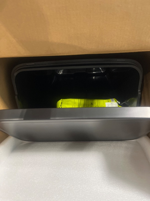 Photo 1 of ** sold as is no refund/return** EKO Madison Matte Black Stainless Steel 13.2 Gal/50L Kitchen Step Trash Can or Recycling Bin, Removable Inner Liner, Soft Close Lid, Fingerprint Resistant Finish
