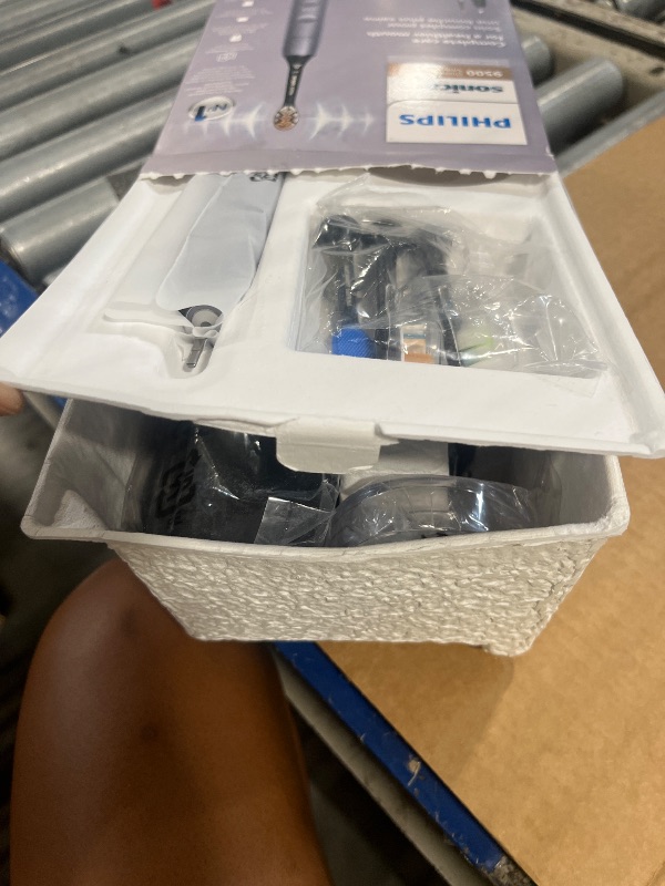 Photo 1 of [DAMAGED] Philips Sonicare DiamondClean Smart 9500 Electric Toothbrush - Sonic Toothbrush with App, Pressure Sensor, 15 Brushing Settings, Replacement Reminder, USB Charging Travel Case, Grey, Model HX9923/41