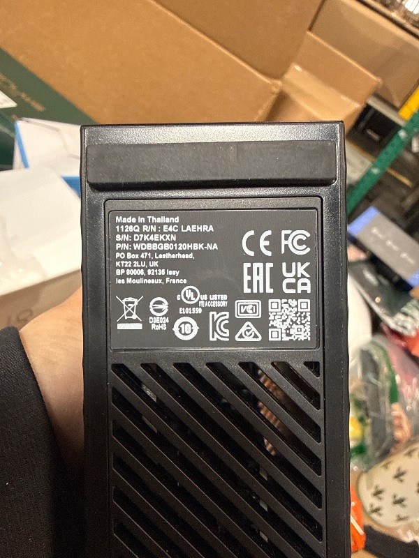 Photo 1 of ***Charging cable missing*** WD 12TB My Book Desktop External Hard Drive, USB 3.0, External HDD with Password Protection and Auto Backup Software - WDBBGB0120HBK-NESN