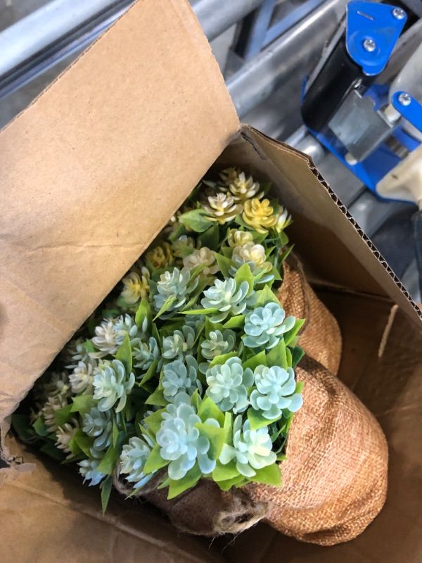 Photo 1 of ***SIMILAR**

Velener Artificial Flowers in Small Burlap Bag Vases 3Pcs - Faux Flowers Farmhouse, Fake Plants Home Coffee Table Bookshelf Office Desk Decorations Kitchen Dining Room Indoor(White/Yellow/Blue)
