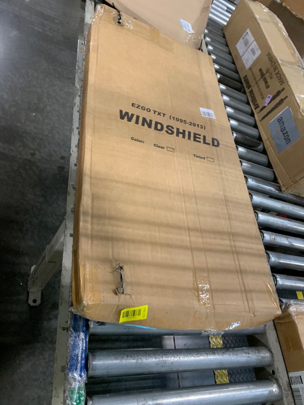 Photo 1 of **MISSING PARTS**
EXOEMTS Golf Cart Windshield for EZGO TXT 1995-2013 Gas & Electric, 40.7"W X 28.3"H, 3/16" Thick PC, Foldable Clear Front Windshield with Heavy Duty Hinge, Anti-UV, Impact Resistant, Scratch Resistant