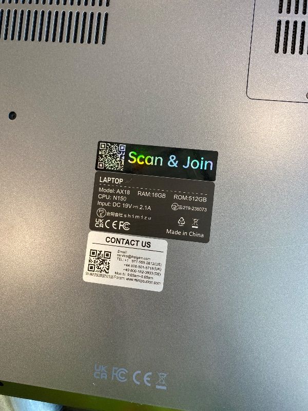 Photo 1 of **DAMAGE/FOR PARTS**
KAIGERR 18.5 inch Laptop, 2025 Laptop, 16GB RAM 512GB NVMe SSD, 8000Mah Battery, ?ntel N150 Processor(Up to 3.6GHz), 2025 Laptop Computer, 11 Pro, 1080 FHD Display for Business & Students, Wi-Fi