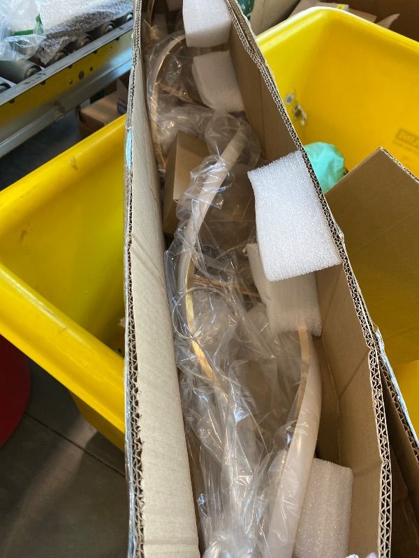 Photo 1 of **UNTESTED**
ORANOOR LED Modern Chandeliers for Dining Room, 39in Dimmable Gold Chandelier Kitchen Pendant Lighting Over Island, Linear Wave Spiral Pendant Light Fixtures Dining Room Lights Ceiling Hanging, 36W