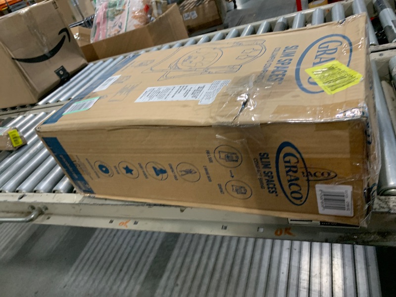 Photo 1 of ** SOLD AS IS NO REFUND/RETURN** SEE COMMENTS Graco Slim Spaces Compact Baby Swing, Space Saving Portable Bay Swing with Height Adjustable Legs & Soft Toys, Reign