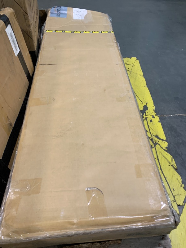 Photo 1 of **Sold as is no refund/return** KEIKI Full Size Horizontal Cabinet Murphy Bed with Desk & USB Charging Station, Foldable Hideaway Wall Bed Frame with Solid Slats, No Box Spring Needed, Easy Assembly, for Bedroom, Guest Room, White