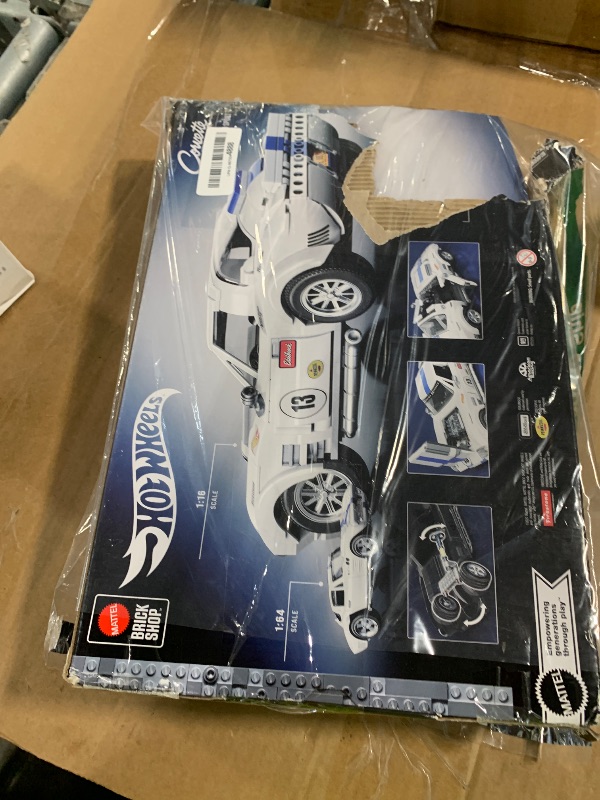 Photo 1 of **MISSING PARTS**
Mattel Brick Shop Hot Wheels Elite Series Building Set, Corvette Grand Sport with 918 Pieces, Realistic Details and Custom Decals, Adult Collectors and Kids Ages 10+