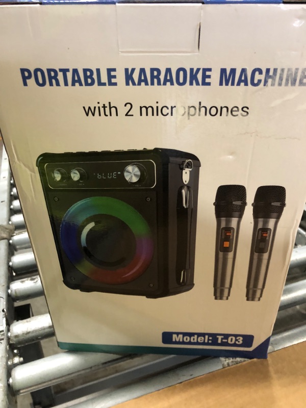 Photo 1 of ** SOLD AS IS NO REFUND/RETURN** SEE COMMENT!
VOSOCO Karaoke Machine with 2 Wireless Microphones, Portable Bluetooth Speaker for Adults Kids, PA Systems Support TWS Echo Adjust TF USB AUX for Home Party Outdoor Travel