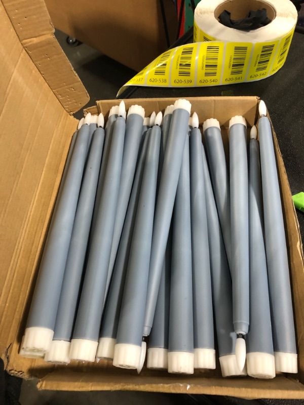 Photo 1 of **SOLD AS IS NO REFUND/RETURN** SEE COMMENTS!~
Macarrie 24 Packs Flameless Taper Candles Battery Operated Fake 11 Inch Long Candlelight LED Flameless Candlesticks Flickering Tapered for Spring Summer Wedding(Haze Blue)