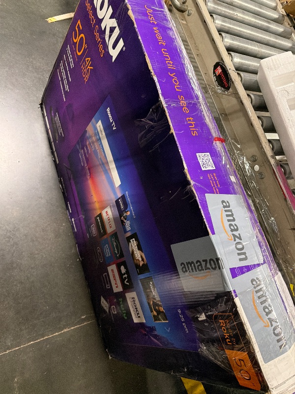 Photo 1 of *FOR PARTS ONLY*
**NO POWER CABLE**
Roku Smart TV 2025 – 50-Inch Select Series, 4K HDR TV – Roku TV with Enhanced Voice Remote