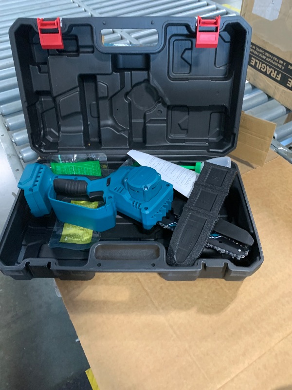 Photo 1 of **UNTESTED**
ZUYIYI Mini Chainsaw Cordless 6 Inch & 8 Inch for 18V Battery, Brushless Handheld Chain Saw with Oiler Electric Chainsaw for Garden Courtyard Tree Branch Wood Cutting (Battery NOT Included)