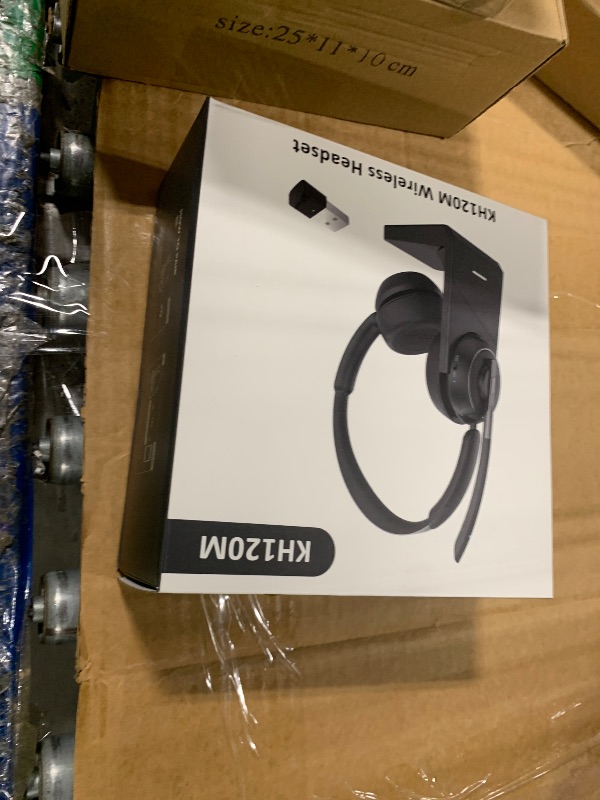 Photo 1 of (2025 Upgraded) Wireless Headset with Mic for Work, Bluetooth Headset with Noise Canceling Microphone with Dongle, Charging Base & Mic Mute, Wireless Headphones for Work from Home/PC/Computer