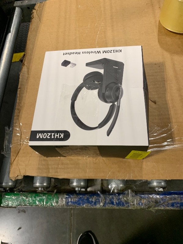 Photo 1 of (2025 Upgraded) Wireless Headset with Mic for Work, Bluetooth Headset with Noise Canceling Microphone with Dongle, Charging Base & Mic Mute, Wireless Headphones for Work from Home/PC/Computer