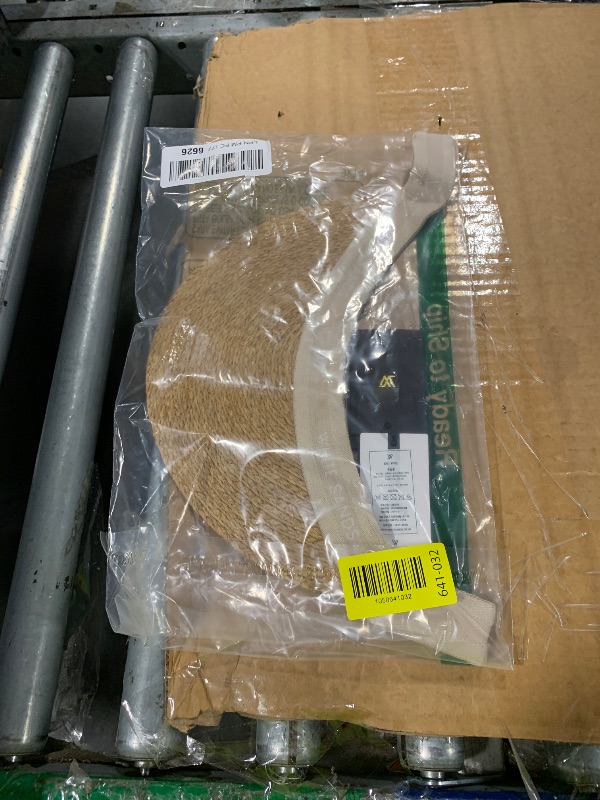 Photo 1 of **MISSING STRAP**
Raffia Sun Cap Visor Petra | Peanut