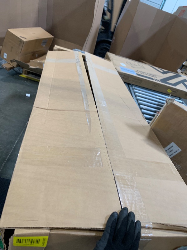 Photo 1 of [PARTIAL SET] [MAJOR DAMAGE] [FOR PARTS ONLY!!!] Claiks Electric Standing Desk, Adjustable Height Stand up Desk, 48x24 Inches Sit Stand Home Office Desk with Splice Board, Black Frame/Deep Black Top
