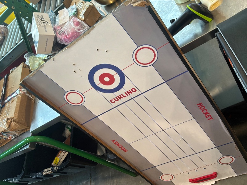 Photo 1 of [just top table panel] SereneLife 4 in 1 Multi Game Table, 4’x2’ Folding Portable Sports Arcade Games with Accessories, Ping Pong, Air Hockey, Pool Billiards, and Shuffleboard, for Indoor, Outdoor, All Ages