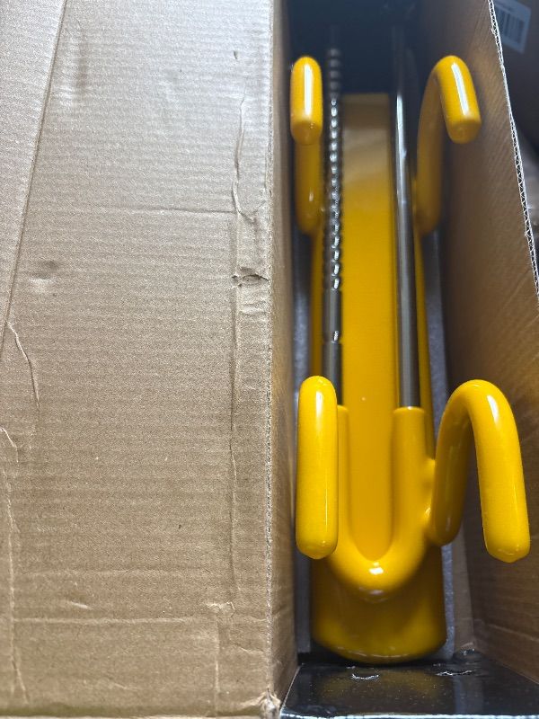 Photo 1 of **MISSING KEYS**
Tevlaphee Steering Wheel Lock - Heavy Duty Antitheft Device and Car Security Lock with Adjustable Locking and 3 Keys - Great Vehicle and Truck Deterrent (Yellow)