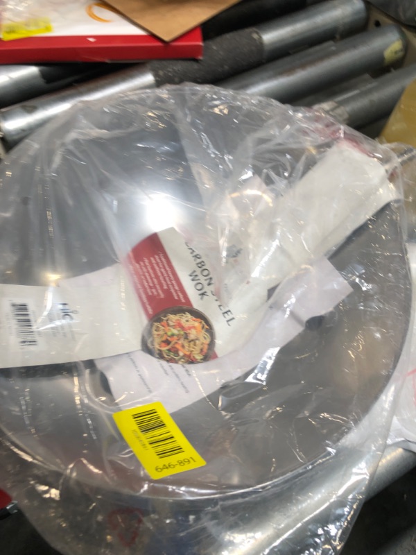 Photo 1 of ** MISSING PARTS** Helen's Asian Kitchen Carbon Steel Wok Stir Fry Pan, 12-inch