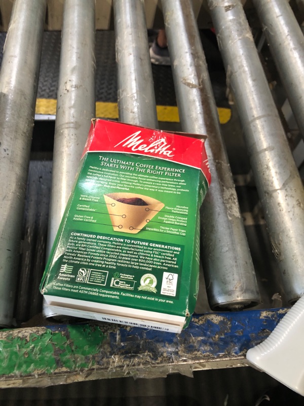 Photo 1 of [Missing Parts] Melitta #2 Cone Coffee Filters, Natural Brown, 100 Count - Fits all 2-6 Cup Cone Coffee Makers and 1-cup Pour-Over Brewers, Compostable, Tear-Resistant, Made in USA
