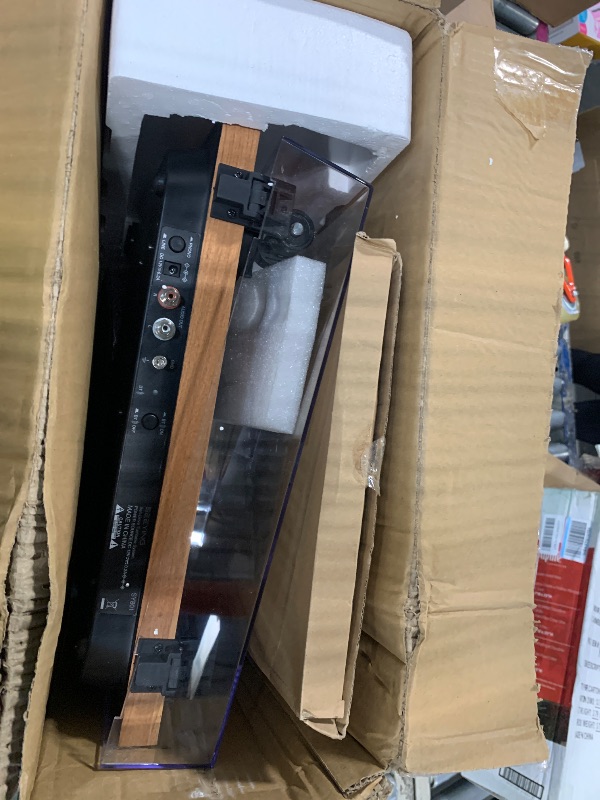 Photo 1 of ** sold as is no refund/return** see comments
SeeYing Turntable Vinyl Record Player Support Bluetooth Output Phono/Line Switch Pitch Control with Pre-Installed Counterweight & Magnetic Cartridge, Belt Drive 2 Speed