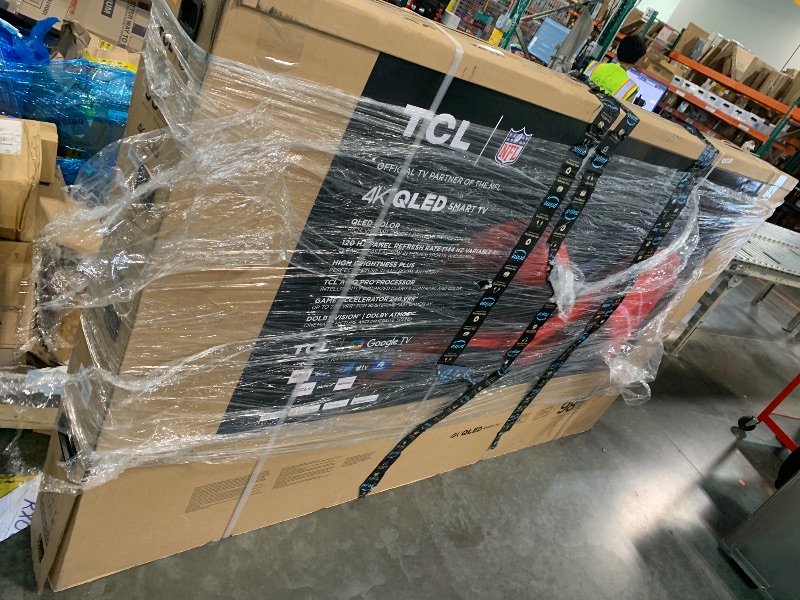 Photo 1 of ***FACTORY SEALED*** TCL 98-Inch Q65 QLED 4K UHD Smart TV with Google TV (98Q651G, 2024 Model) Dolby Vision, Dolby Atmos, HDR Pro+, Game Accelerator Enhanced Gaming, Voice Remote, Works with Alexa, Streaming Television