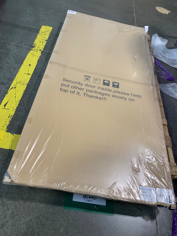 Photo 1 of ***FACTORY SEALED*** JUBEST 36 in. x 80 in. Security Door, Exterior Front Entry Door, Outswing Steel Security Door with Perforated Metal Screen, Powder Coated Black, Lock Not Include