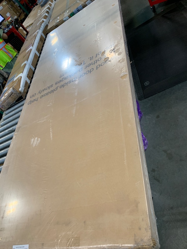 Photo 1 of ***FACTORY SEALED*** JUBEST 36"x84" Concealed Barn Door with Soft Close Hardware Kits, White Primed Solid Core Hidden Door for Opening 32"-34"x80", 1 Flat Panel with 2 Steps, Matte Black Square Ladder Pull and Flush Pull