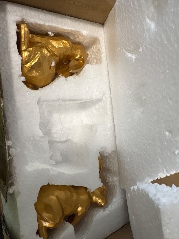 Photo 1 of **2 PCS**CynynYxy Easter Bunny Decorations, 3 PCS Resin Gold Bunny Figurines Vintage Rabbit for Easter Decor Small Decorative Rabbit Statues for Home Decor, Spring Tabletop Centerpiece(Retro Gold 3pcs)