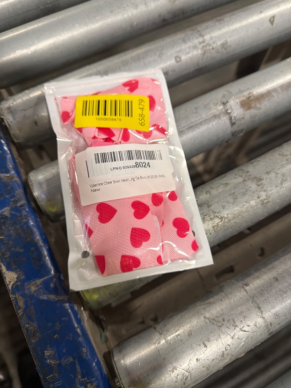 Photo 1 of **********SIMILAR******** Valentine Cheer Bows Hearts Ponytail Holder Bowknot Valentine Hearts Hair Ring Tie Bow JHV20 (B1-Pink)