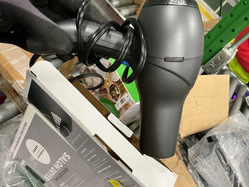 Photo 1 of *missing pieces* Infiniti PRO CONAIR Hair Dryer with Diffuser, Professional AC Motor, Tourmaline Ceramic Technology Blow Dryer, Includes Concentrator and Blowout Brush, Amazon Exclusive, Gray