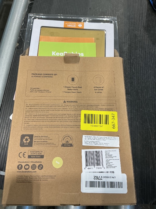 Photo 1 of 1-Pack Inkless Baby Hand and Footprint Kit - Mess Free Ink Pad for Newborn Keepsake, Dog Nose & Paw Print Kit, Clean Touch Ink Pad for Baby Hand & Footprints, Ideal New Mom Gifts (Gold, Jumbo)