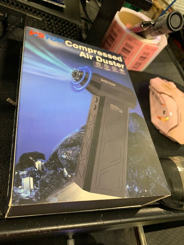 Photo 1 of ***NOT FUNCTIONAL, SELLING FOR PARTS, FINAL SALE***Electric Air Duster with Flashlight,180000RPM Compressed Air Duster Turbo Fan(10000mAh),Multipurpose Jet Fan, Electric Air Blower Duster with Assist Lighting, High-Speed Air Blower with 4 Gear-Black***NOT