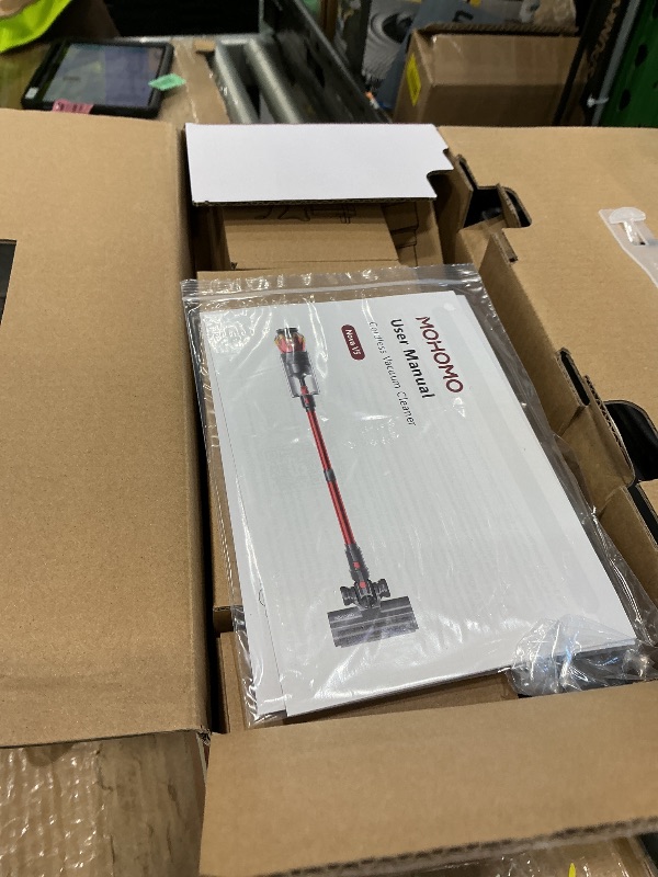 Photo 1 of *MINOR DAMAGE - USED*
Cordless Vacuum Cleaner, 650W 55KPa 70Mins Vacuum Cleaners for Home, Self-Standing Stick Vacuum with Anti-Tangle Brush & OLED Touch Screen, Vacuum Cleaner for Hardwood Floors,Carpet,Pet Hair,Car (Red)
