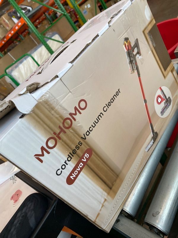 Photo 1 of *MINOR DAMAGE - USED*
Cordless Vacuum Cleaner, 650W 55KPa 70Mins Vacuum Cleaners for Home, Self-Standing Stick Vacuum with Anti-Tangle Brush & OLED Touch Screen, Vacuum Cleaner for Hardwood Floors,Carpet,Pet Hair,Car (Red)