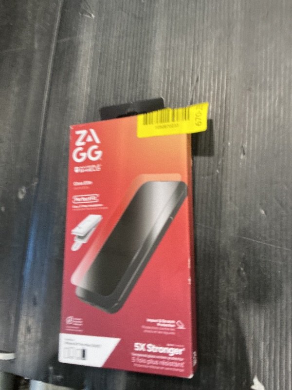 Photo 1 of *MINOR DAMAGE - USED*
ZAGG Glass Elite Screen Protector for iPhone 17 Pro Max - 5X Stronger Tempered Glass, ClearPrint Technology for Smudge Free Clarity, Smooth Feel, Full Coverage, InvisibleShield, Easy Two-Step Installation