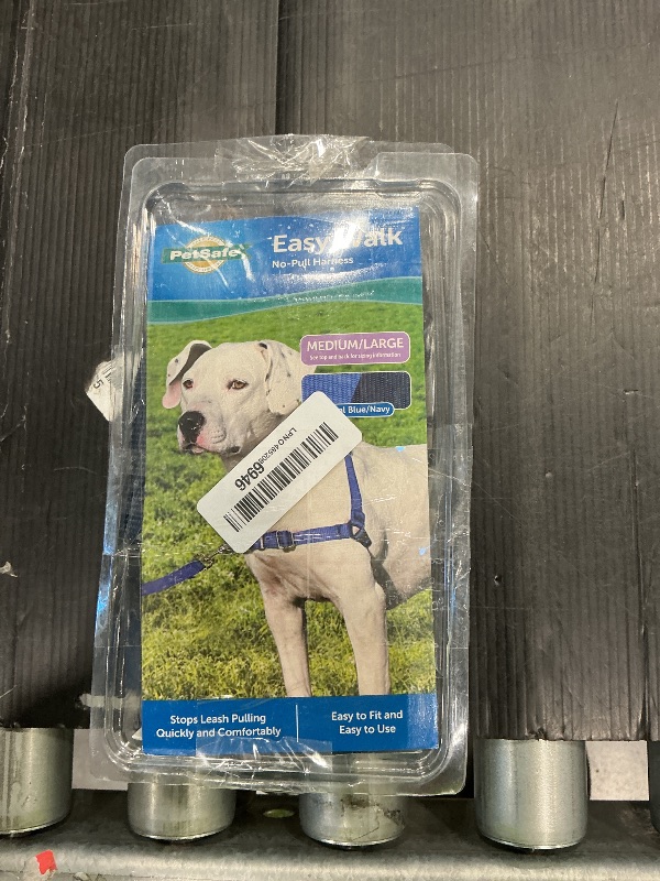 Photo 1 of **MINOR DAMAGE**
PetSafe Easy Walk No-Pull Dog Harness - The Ultimate Harness to Help Stop Pulling - Take Control & Teach Better Leash Manners - Helps Prevent Pets Pulling on Walks, Medium/Large, Royal Blue/Navy Blue