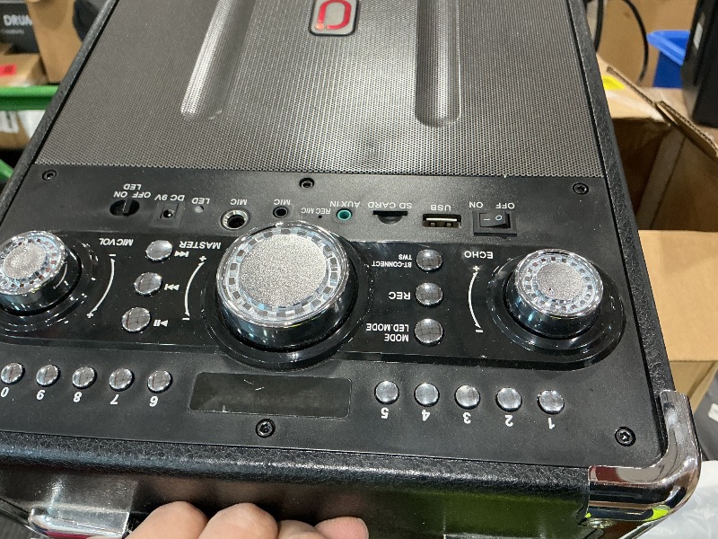 Photo 1 of ***Missing Hardware*****HWWR Karaoke Machine, Portable Bluetooth 5.3 Speaker with 2 Wireless Microphones for Adults, PA System with Echo Adjustment, Support TWS/TF Card/USB/AUX/TVs Connected for Home Party/Outdoor/Events etc