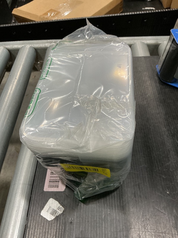 Photo 1 of 10 Pack 28 oz Meal Prep Containers Reusable with Lids, 2 Compartment Food Storage Containers To Go for Lunch Microwavable, Disposable Plastic Box to Take out, Freezer and Dishwasher Safe