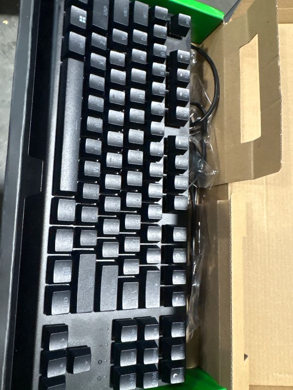 Photo 1 of [BROKEN S KEY] Razer BlackWidow V3 TKL Mechanical Gaming Keyboard: Yellow Mechanical Switches Linear & Silent - Chroma RGB - Compact Form Factor - Programmable Macros Snap Tap