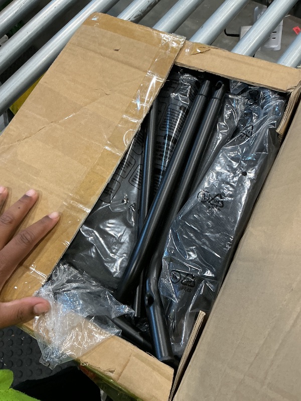 Photo 1 of *MISSING PARTS - Missing the hardware*
Heybly Luggage Rack for Guest Room, Pack of 2, Steel Folding Suitcase Stand with Storage Shelf for Bedroom, Hotel, Foldable Steel Frame, Guest Room 26.2" L x 14.4" W x 20.5" H, Black HLR004B2