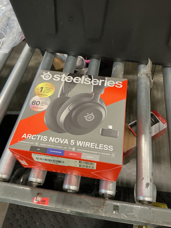 Photo 1 of ***SIMILAR ITEM*** SteelSeries Arctis Nova 5 Wireless Multi-System Gaming Headset — Neodymium Magnetic Drivers — 100+ Audio Presets — 60 HR Battery — 2.4GHz or BT — ClearCast Gen2.X Mic — PC, PS5, PS4, Switch, Mobile