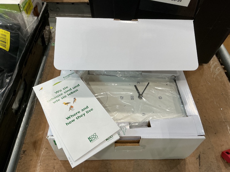 Photo 1 of KOOKOO Birdhouse White, modern design cuckoo clock with 12 natural bird voices or cuckoo call