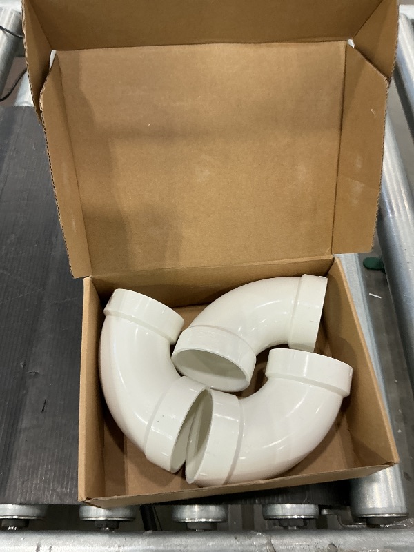 Photo 1 of (2" PVC Elbow, 3 Pack) Asterbacks 2 inch PVC 90 Degree Elbow Schedule 40 White Pipe Fittings Connectors PPT-877(3 PCS)