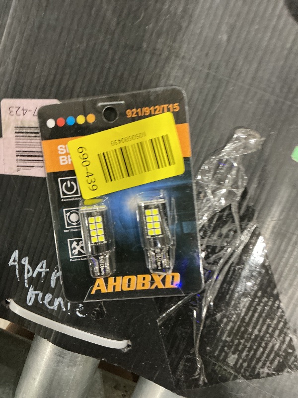 Photo 1 of **MAJOR DAMAGE**
AHOBXD 921 LED Bulb Reverse Light,921 912 906 W16W T15 LED Bulbs CANBUS Error Free,Non-polarity Upgraded 921 Bulbs and 6000K High Bright?Pack of 2?