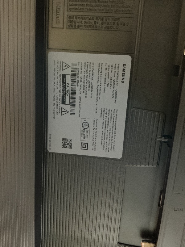Photo 1 of **** AS IS ALL SALES FINAL NO RETURNS****Samsung 65-Inch Class QLED Q8F 4K UHD Smart TV (2025 Model) Q4 AI Processor, 100% Color Volume with Quantum Dot, AirSlim Design, Endless Free Content, Samsung Vision AI, Alexa Built-in
PROCESSED FOR PARTS ONLY