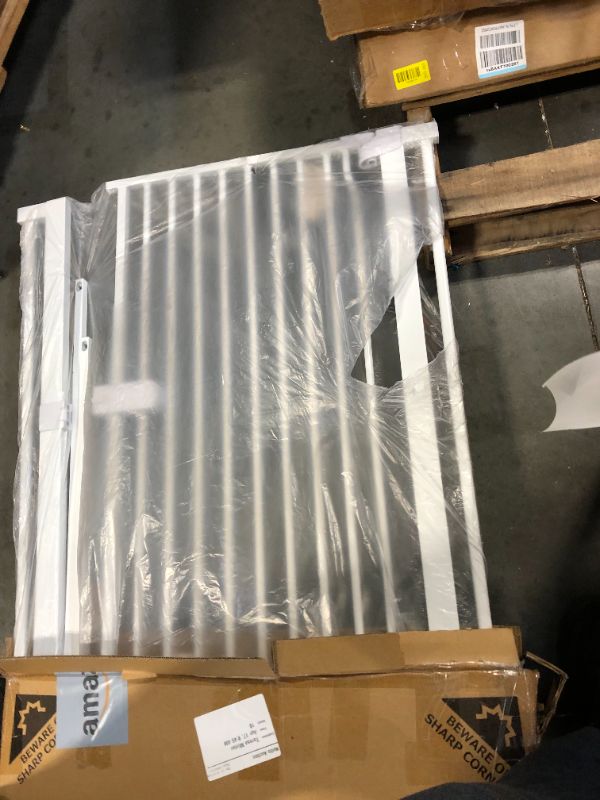 Photo 1 of ***MISSING PARTS***Lumizone Extra Tall Cat Gate 61.02" High Pressure Mounted Extra Wide 2025 New (17 Sizes) 1.37" Gap No Drilling Auto-Close One-Handed Operation Tall Pet Gate for Dogs(White, 61.02" H x 29.92"-34.24" W)
