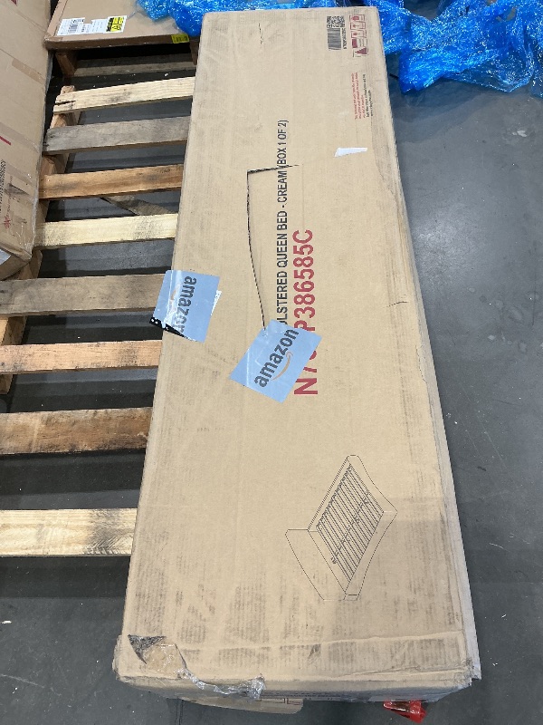 Photo 1 of **Partial Set**
Christopher Knight Home Marlo Boucle Upholstered Queen Size Bed Frame with Lights, Modern Queen Bed Frame with Headboard, Wooden Slats Support, Easy Assembly, No Box Spring Needed, Cream