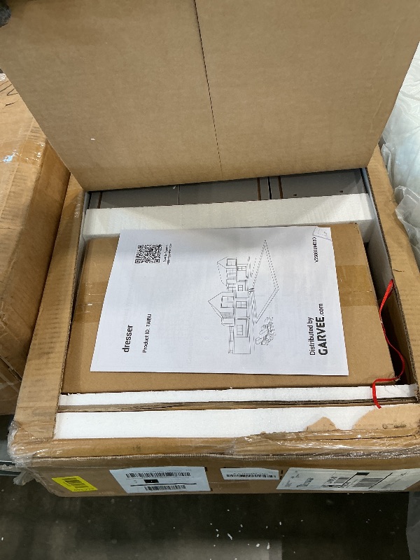 Photo 1 of ***BOX 1 OF 2****IDEALHOUSE Grey 7 Drawer Dresser for Bedroom, 53.5” Large Dresser with Metal Legs, Modern Chest Organizer with Wide Storage, Chest of Drawers for Bedroom, Living Room, Entryway