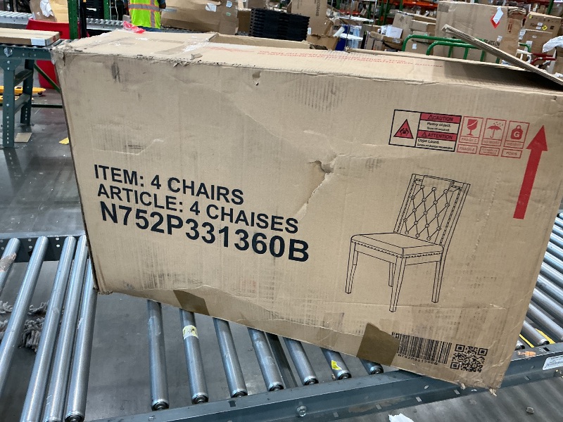 Photo 1 of ***Missing legs, no hardware, no instructions SOLD FOR PARTS/FINAL SLAE NO RETURNS***Four dining chairs assembly needed
