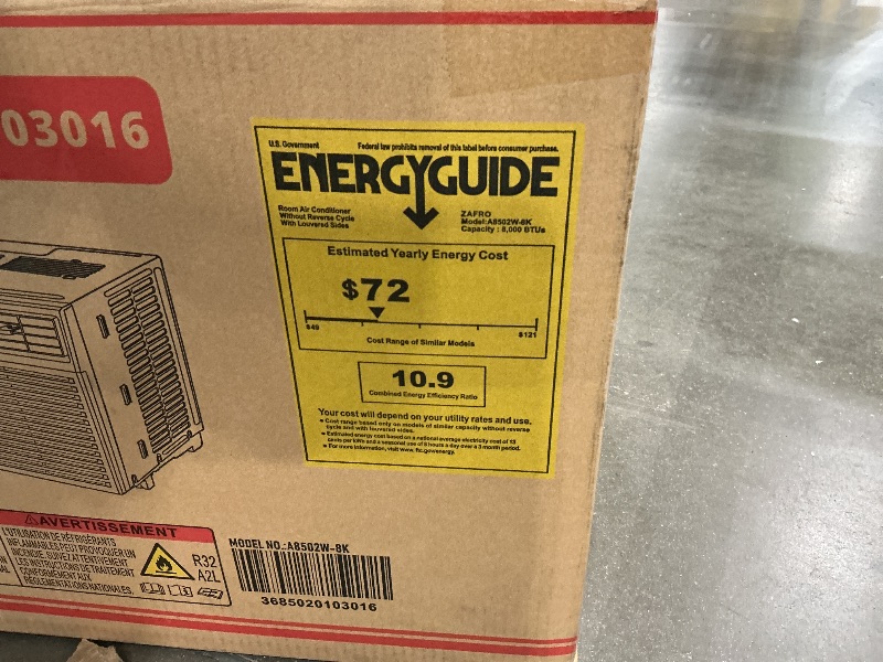 Photo 1 of ** sold as is no refund/return** Electactic Window Air Conditioner, 8000 BTU Window AC Unit, Cool Rooms up to 350 Sq.Ft., 6-in-1 Modes,24H Timer, Energy Saving, Remote Control, Perfect for Bedroom, Apartment, Living Room, Office NO ITEM NEVER OPENED OR T